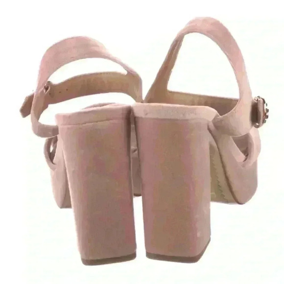 Tory Burch Blush Pink Block Heel Sandals - Picture 4 of 5